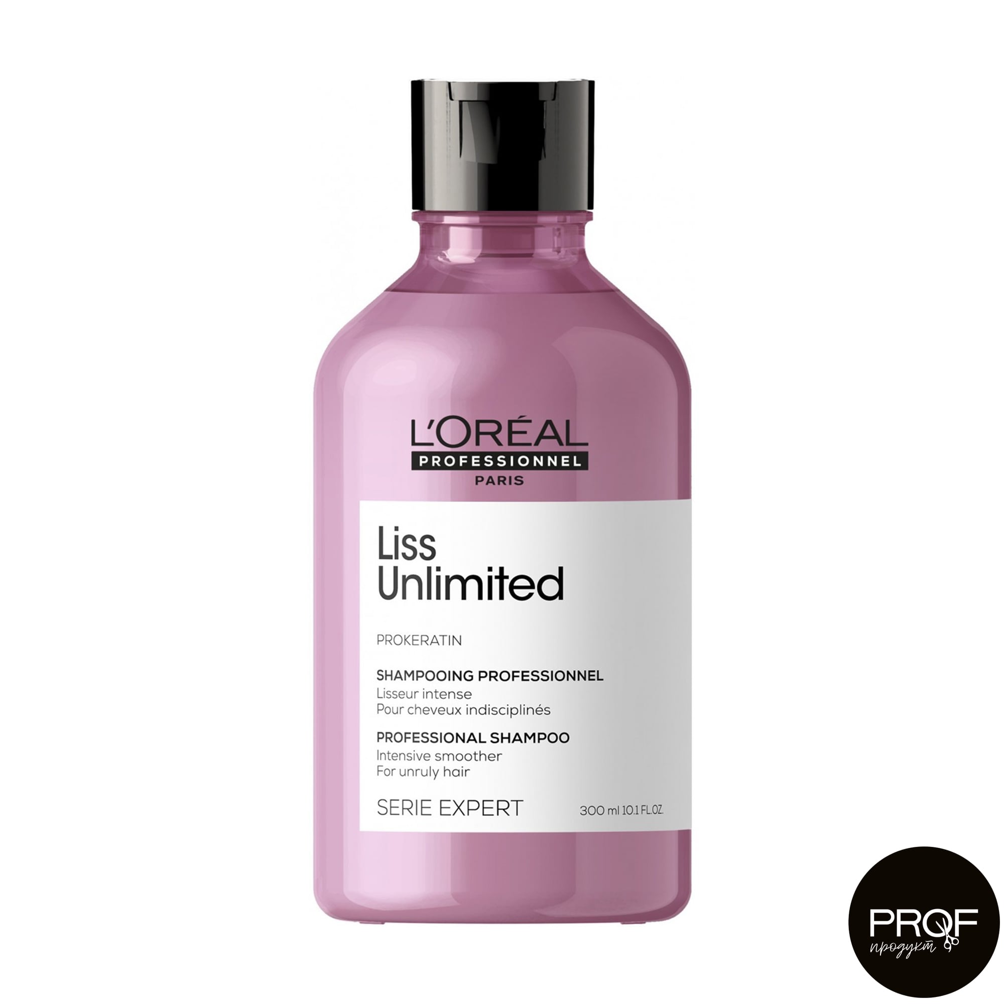 Шампунь L'Oreal Professionnel Serie Expert Liss Unlimited Prokeratin Shampoo для розгладження неслухняного волосся, 300 мл